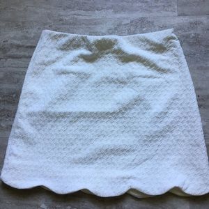 White scalloped skirt